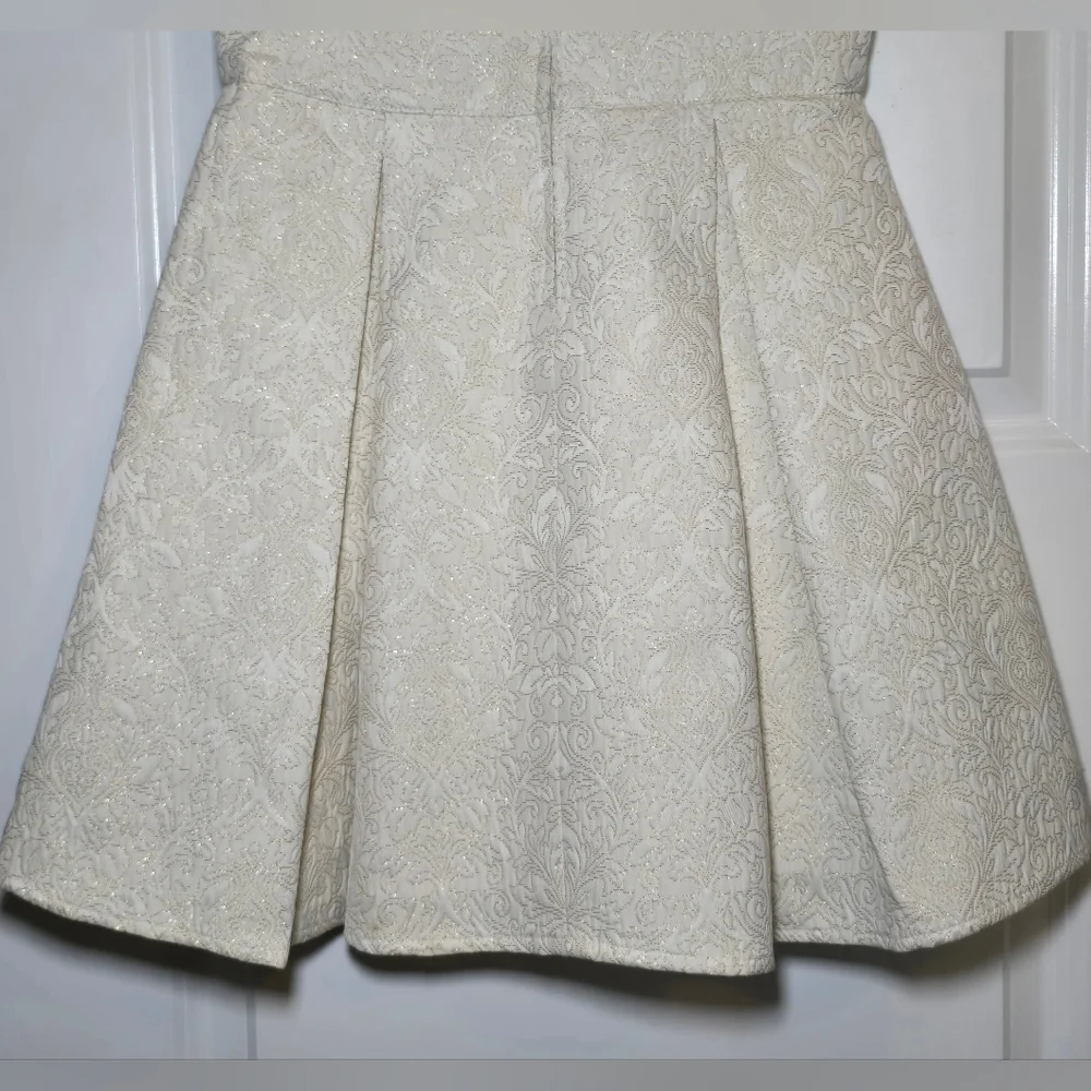The Children's Place Cream and Black Jacquard Fit & Flare Formal Dress‎ Size 10